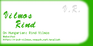 vilmos rind business card